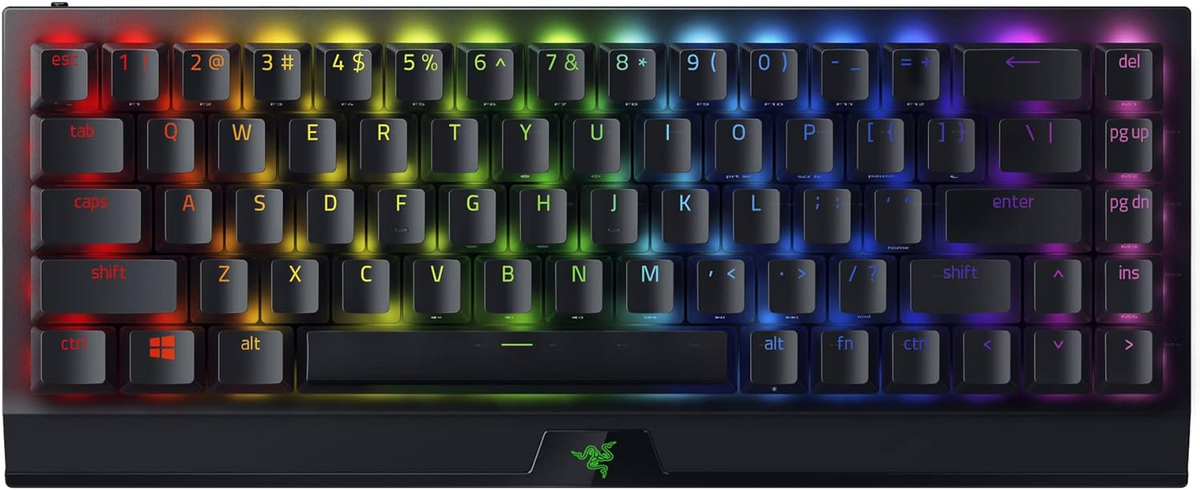 Razer BlackWidow V3 Mini Hyperspeed Phantom Edition 65% Wireless Mechanical Gaming Keyboard - Black