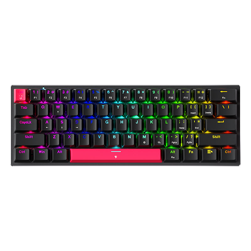 Machenike K500-M61 Wired Magnetic Switch Keyboard – RGB, 8000Hz, Rapid Trigger, Black Pink