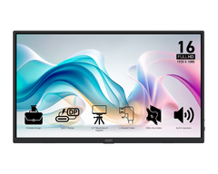 MSI PRO MP165 E6 15.6" FHD IPS Portable Monitor – USB-C, HDMI 2.0b, Built-in Speakers, Black