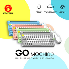 Fantech GO MOCHI 80Keys WK897 Wireless Keyboard Mouse Combo - Green Matcha