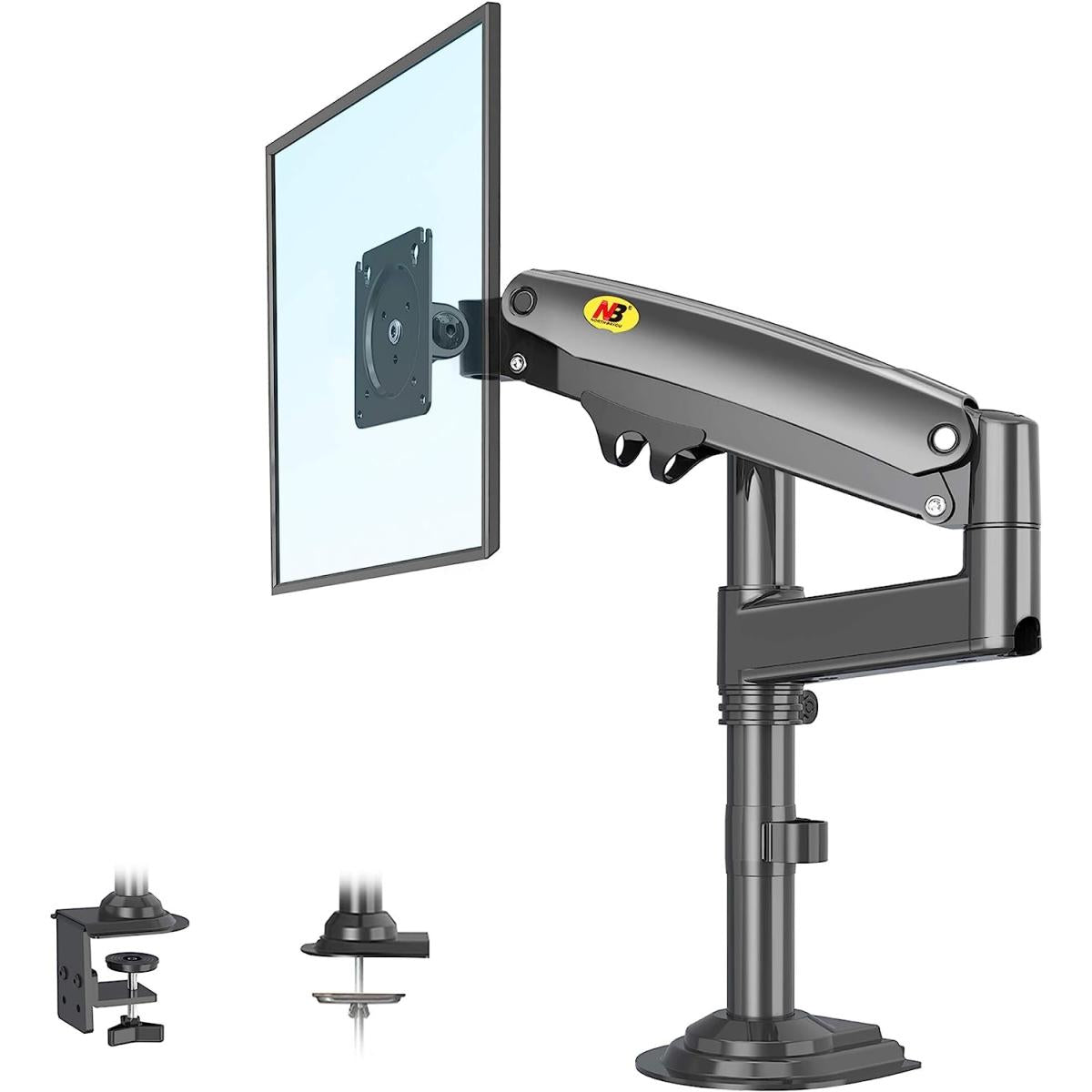NB North Bayou H100 22" to 35" Adjustable Universal Monitor Arm Gas-Spring Desk Mount