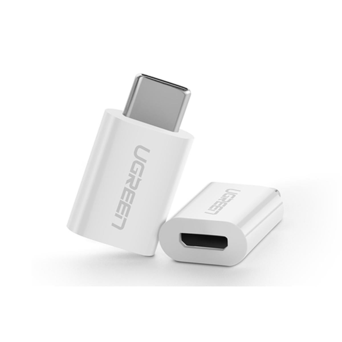 UGREEN US157 Micro to Type-C USB Converter 3.1 C OTG Adapter-White