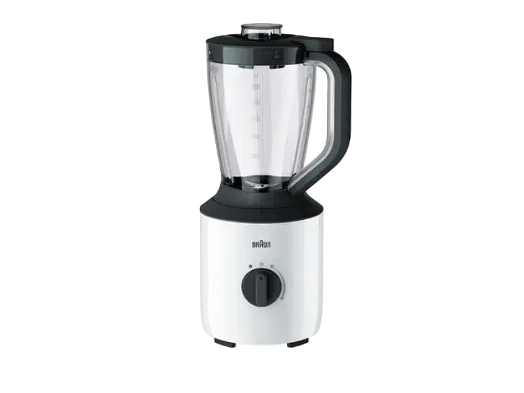 Braun Blander Plastic Jug Variable Speeds & Chopper Attachment, 2Lit, 800Watts, White - JB3123WH