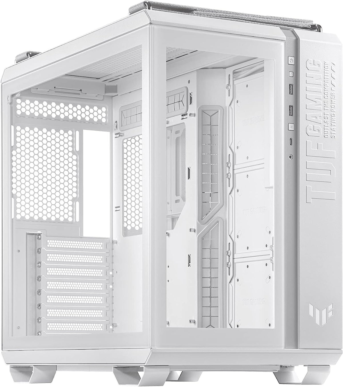 ASUS TUF Gaming GT502 ATX Mid-Tower Front Panel RGB WHITE GAMING CASE