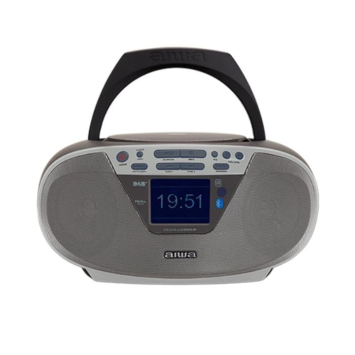 Aiwa BBTU-500DAB Ultimate Modern Boombox powerful 6W RMS output Silver