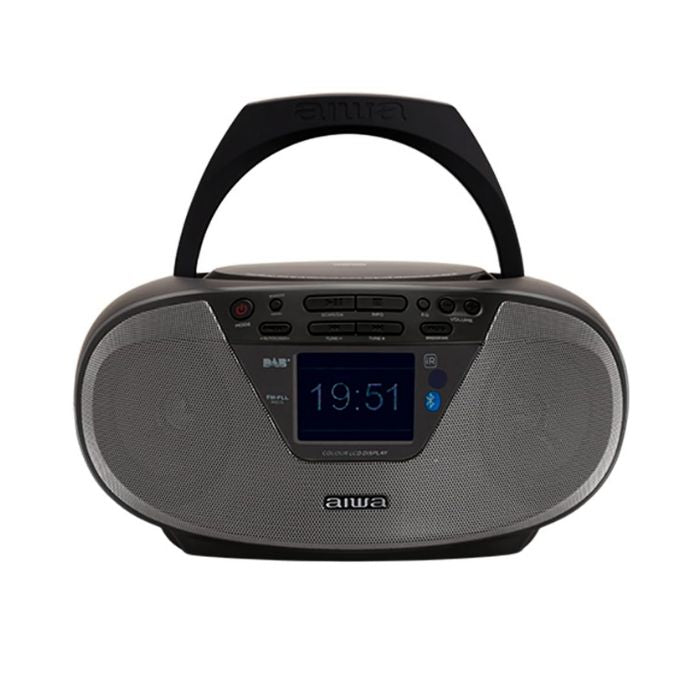 Aiwa BBTU-500DAB Ultimate Modern Boombox powerful 6W RMS output Black