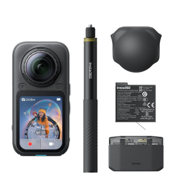 Insta360 X6 8K 360 Camera - Essentials Bundle with 1/1.1'' Sensors