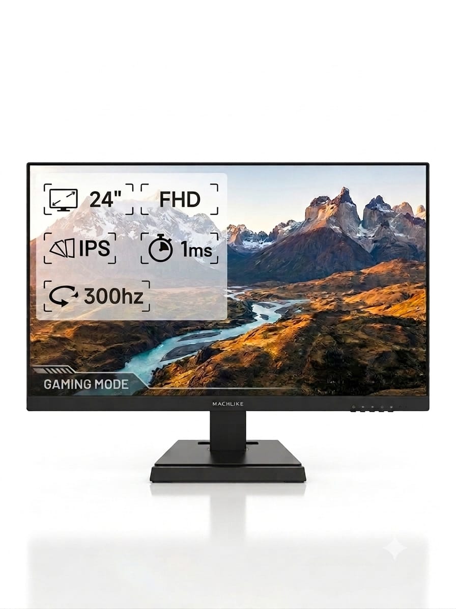 Machenike MZF25F300 24" 300Hz (OC) FHD 1MS IPS GAMING MONITOR