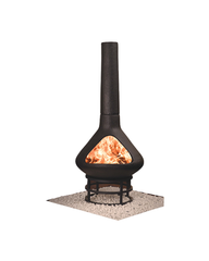 Ceramic Outdoor Chiminea Fire Pit | Garden Fireplace