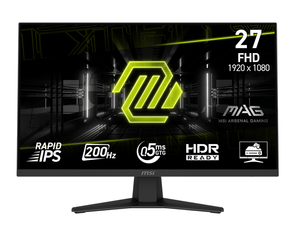 MSI MAG 274F Flat 27" FHD, 200Hz, 0.5ms Rapid IPS, HDR Ready , Black GAMING MONITOR