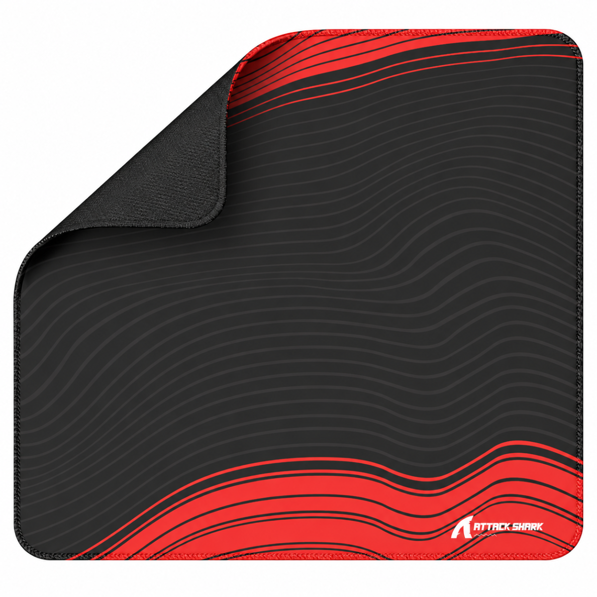 ATTACK SHARK CM02 eSport Gaming Mousepad Black / Red Contour 450 × 400 × 4 mm