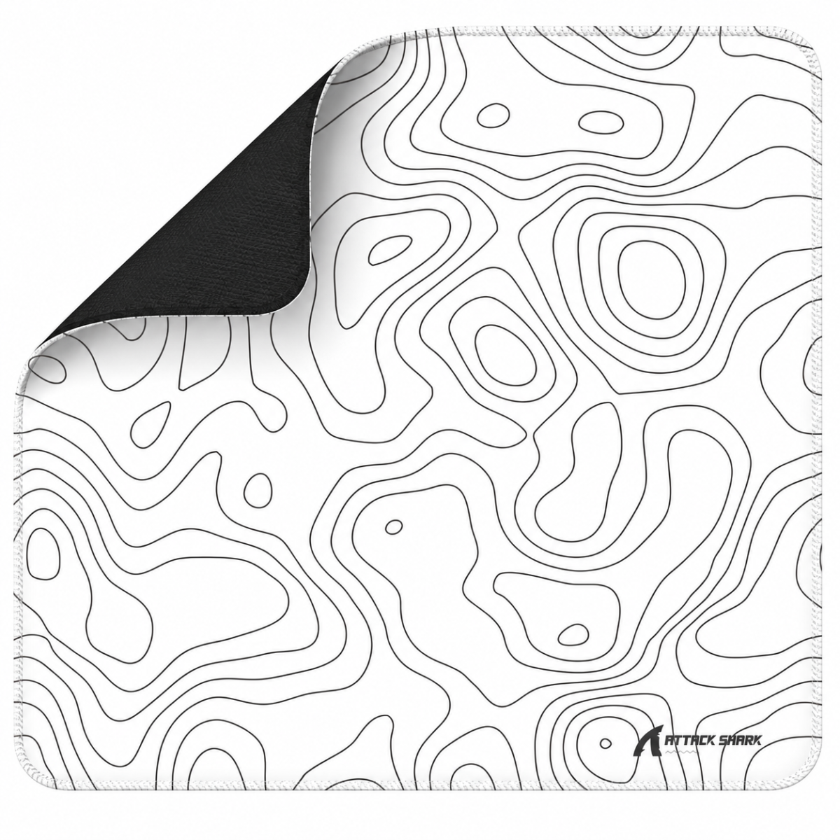 ATTACK SHARK CM02 eSport Gaming Mousepad White Contour 450 × 400 × 4 mm