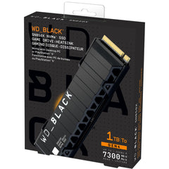 WD BLACK 1TB SN850X NVMe Gaming SSD w/ Heatsink Works with Playstation 5, Gen4 PCIe Up to 7,300 MB/s
