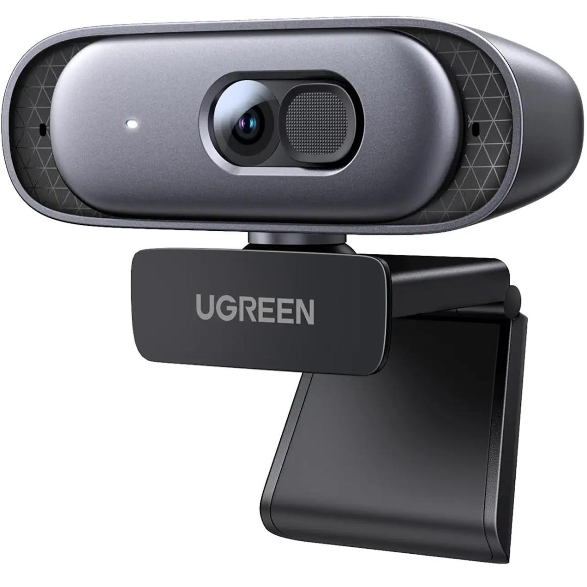UGREEN 35626 2K Webcam Full HD 1080p/60fps with Autofocus, Dual Mics & Privacy Cover