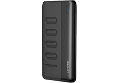 Lenyes PX135 10000mAh Power Bank, Dual Input (Type-C & Micro), 5V/2A Reliable Charging, Slim & Portable, Black - 18 Month Warranty