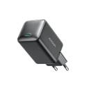 JOYROOM JR-TCG18 GaN 65W Charger, PC fireproof material, fast charging USB-C, EU,UK - Black