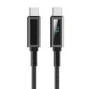 WiWU Wi-C079 1.2m 100W, Ultra-Durable Zinc Alloy Connectors, Warriors Link Series Nylon Braided, PD Fast Charging Cable - Black