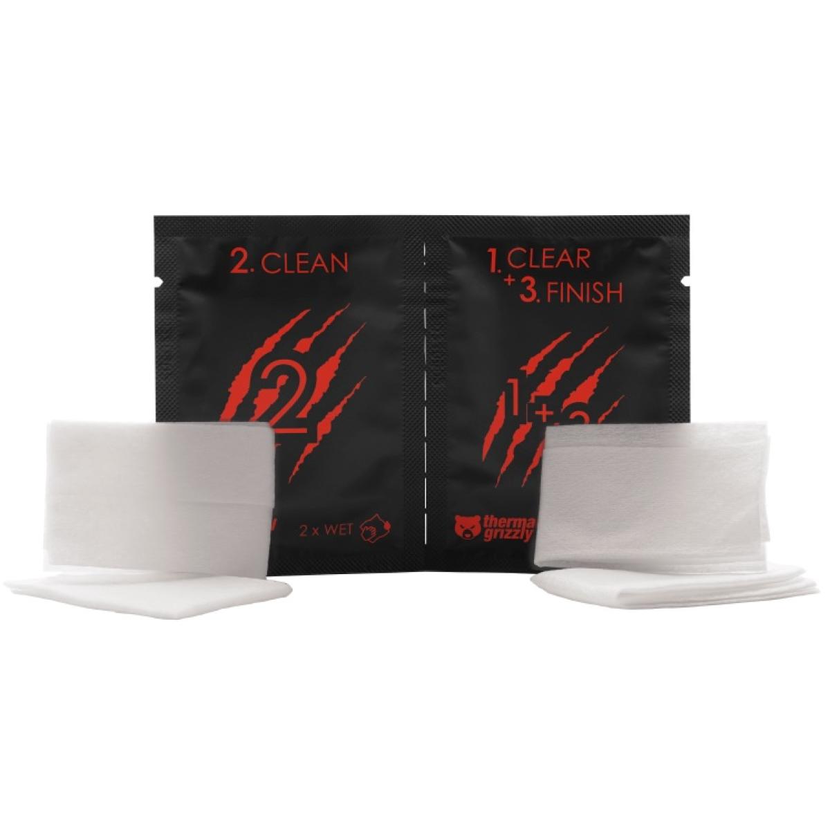 Thermal Grizzly Cleaning Wipes 1 Pack, Cleaning Cloths For Surfaces w/ Thermal Conductive Materials | TG-CW-1 | - CompuMe