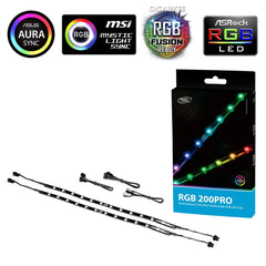 Deepcool Rgb 200 Pro Colour Addressable Led Strip Magnetic Lighting Kit - CompuMe