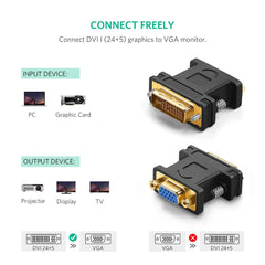 UGREEN 20122 DVI-D to VGA Active Converter Flat Cable