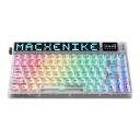 Machenike KT84 Mechanical Keyboard White – 84 Keys, LED Dot Matrix Display, TFT HD Screen, Gateron White Switches, Transparent Design, Tri‑Mode Connectivity