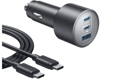 Anker Car Charger – 167.5W Triple‑Port Power, 100W USB‑C Fast Laptop Charging, 45W USB‑C Reliable Output, 22.5W USB‑A, Compact Design - 18 Months Warranty