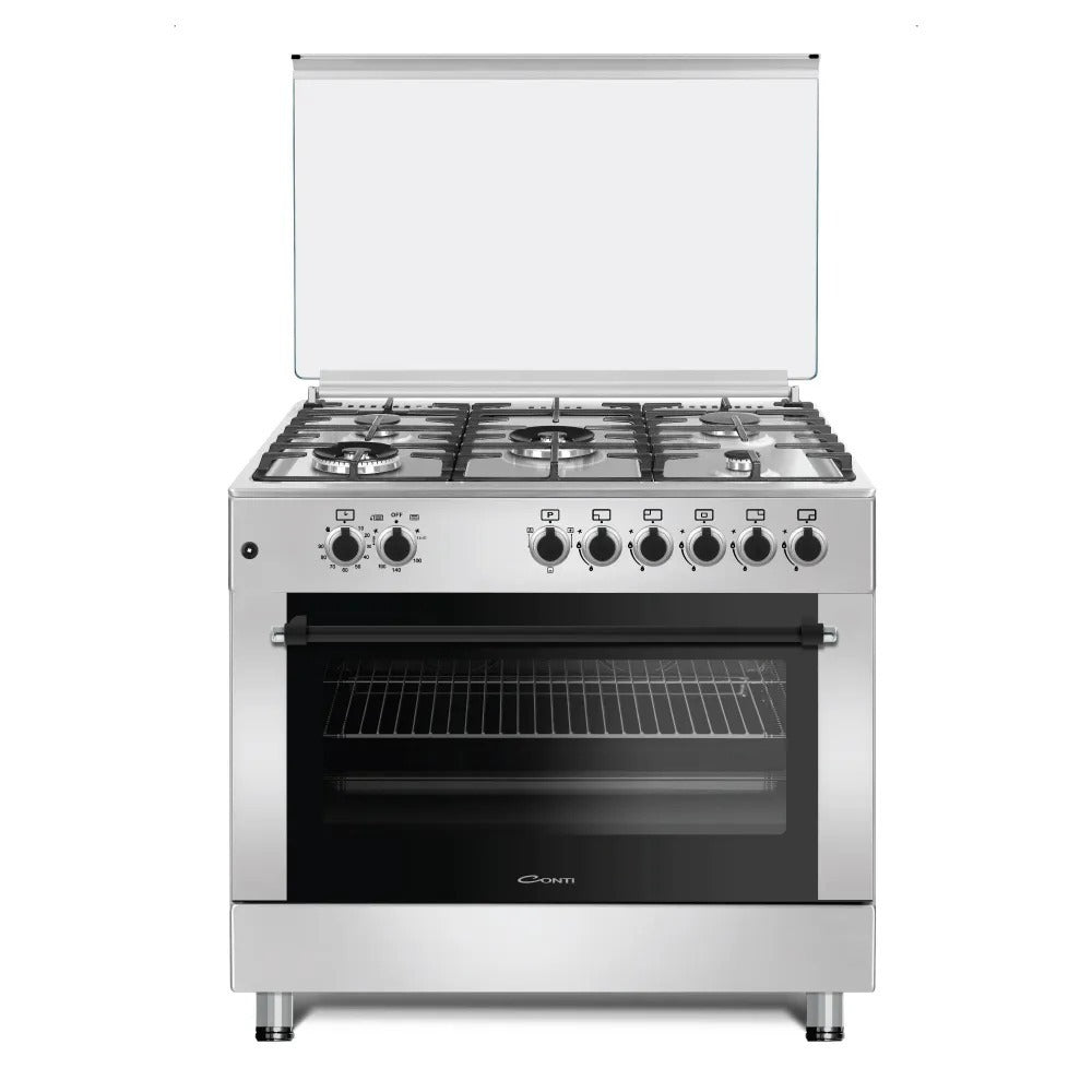Conti Gas Cooker - 90CM - 5 Burners - Cast Iron