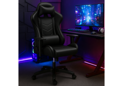 Gaming Chair G03 with Adjustable Hand-Holder and HIGH-BACK Ergonomic Racing Seat - Black
