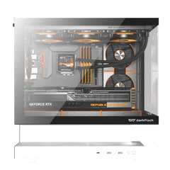 DARKFLASH FLOATRON F1 M-ATX White PC Gaming Case