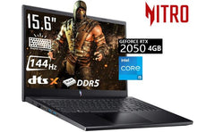 Acer Nitro V15 (2024) ANV15-51-59RM 13Gen Intel Core i5 10-Cores w/ DDR5 Memory & Nvidia RTX 2050 4GB & 144 Hz Display - Black
