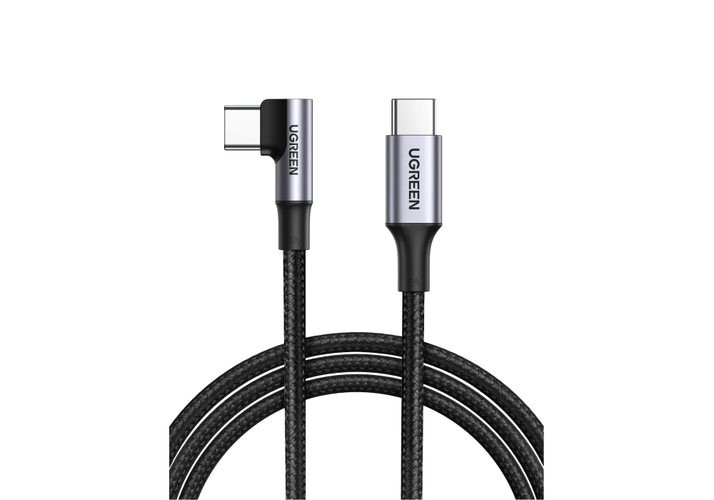 UGREEN 90 Degree Right Angle USB-C to USB-C 100W 5A PD Fast Charging Cable - 3M (US334)