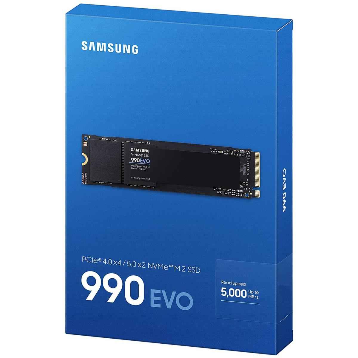 Samsung Ssd 990 Evo 1tb Pcie 5.0 M.2 2280 Seq Read Speeds Up To 5,000mb/s W/ Power Efficienc & Smart Thermal Control