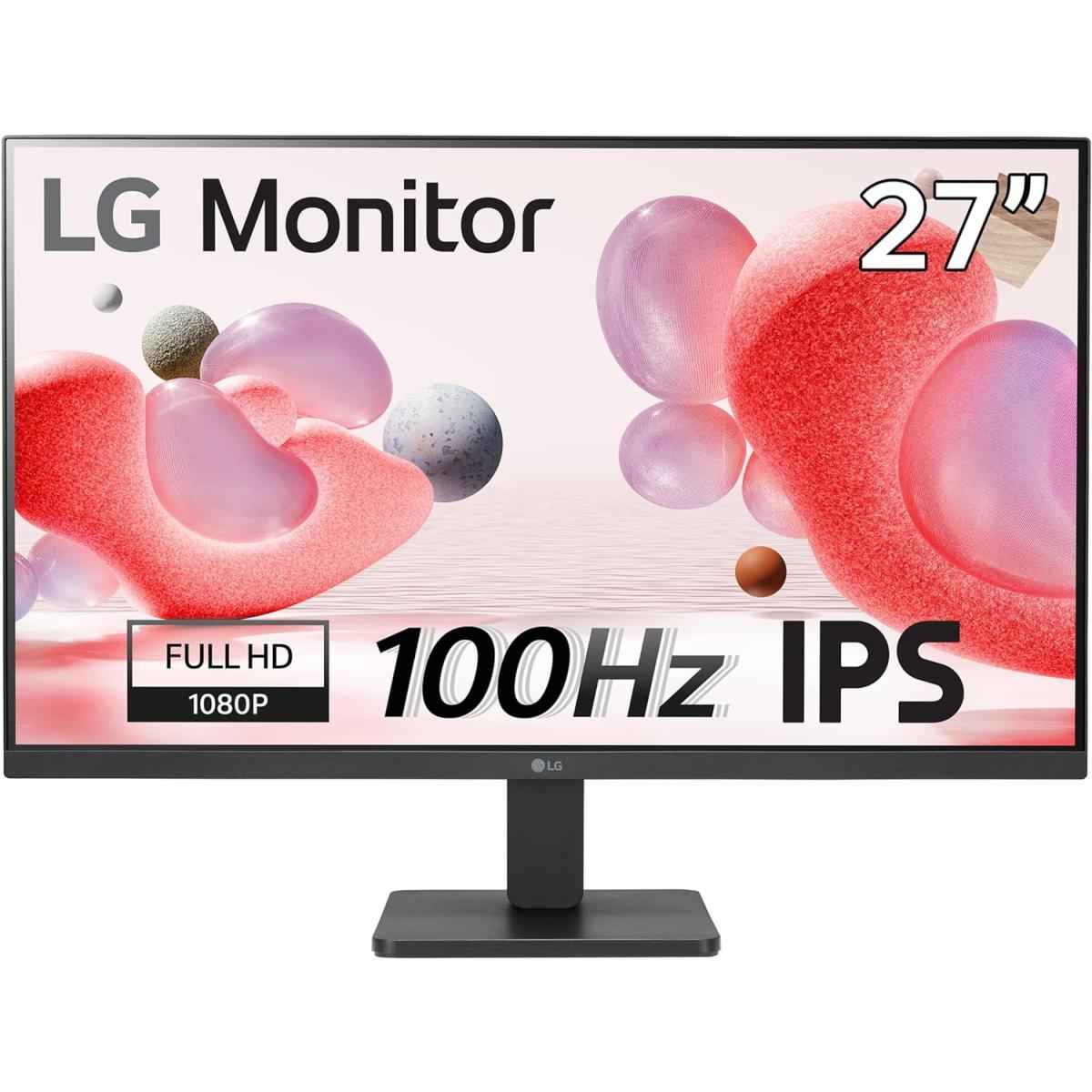 Lg 27mr400 27" Ips Full Hd 100hz Borderless Design Enhanced Eye Proteion Amd Freesync Hdmi & Vga Interface Black