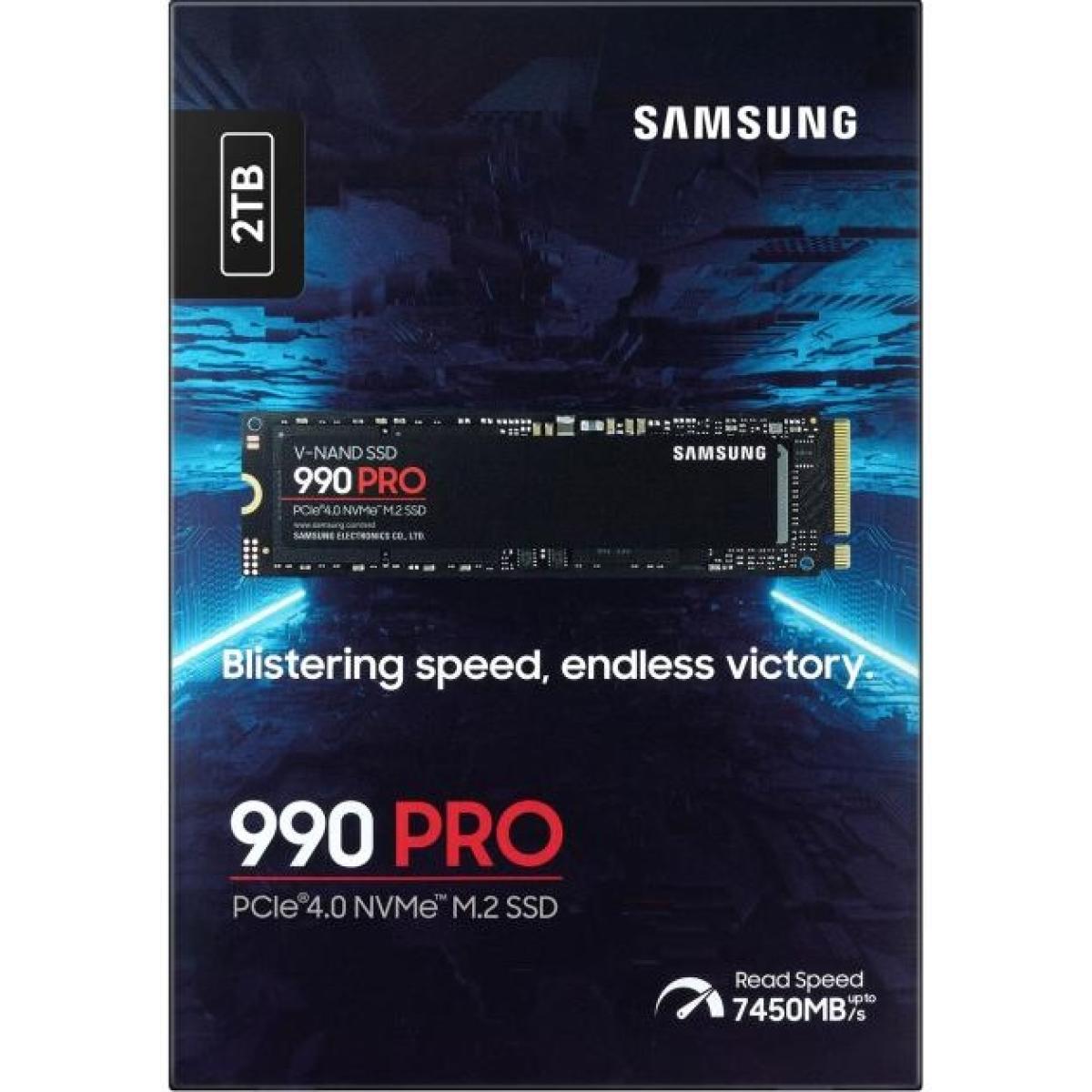 Samsung 990 PRO 2TB PCIe 4.0 NVMe M.2 SSD-Sequential Read/Write (7450/6900 MB/s) | MZ-V9P2T0BW | - CompuMe