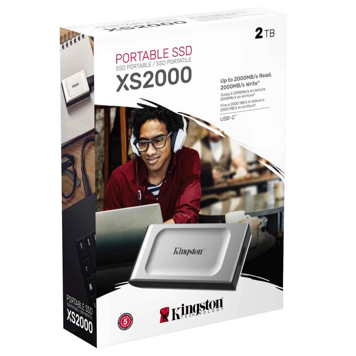 Kingston Xs2000 2tb High Performance Pocket Sized External Ssd Usb C