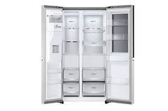 LG Side by Side Refrigerator, 674Lit, Door Cool+, Insta view, Silver - GCX-287TVSI.ABSPELF