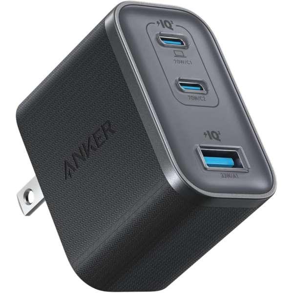 Anker Nano Wall Charger, 70Watts, 3Ports, Black - A121AL11