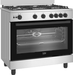Beko Gas Cooker, 90Cm, 5Burners, Stainless Steel - BGGR11125GX