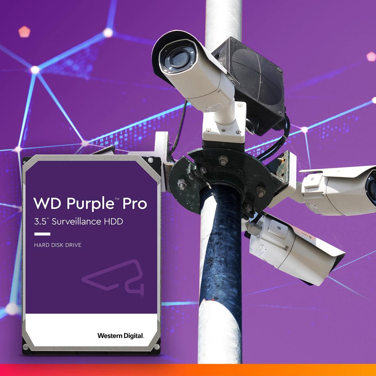 Western Digital 24TB WD Purple Pro Surveillance HDD SATA 6 Gb/s 7200 RPM 512 MB Cache Western Digital 24TB WD Purple Pro Surveillance HDD SATA 6 Gb/s 7200 RPM 512 MB Cache