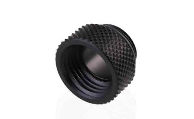 Bykski G 1/4in. Male/Female Extension Coupler, Fine Diamond 7.5mm Pattern Extension G1/4 Internal Thread, Black (B-EXJ-7.5)
