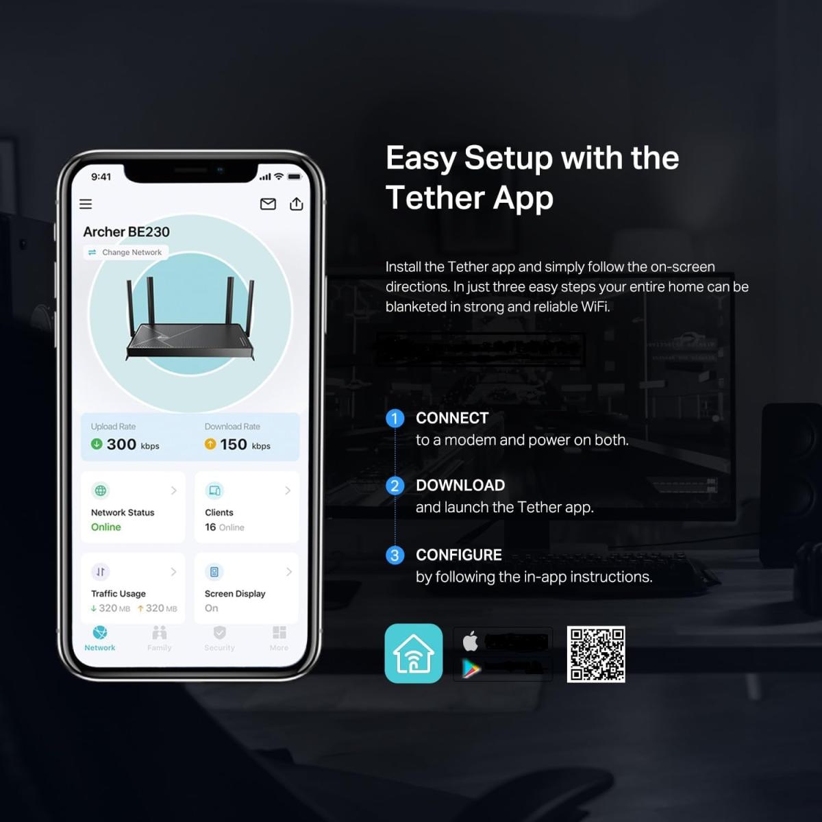 Tp - link wireless Wi - Fi router for network connectivity