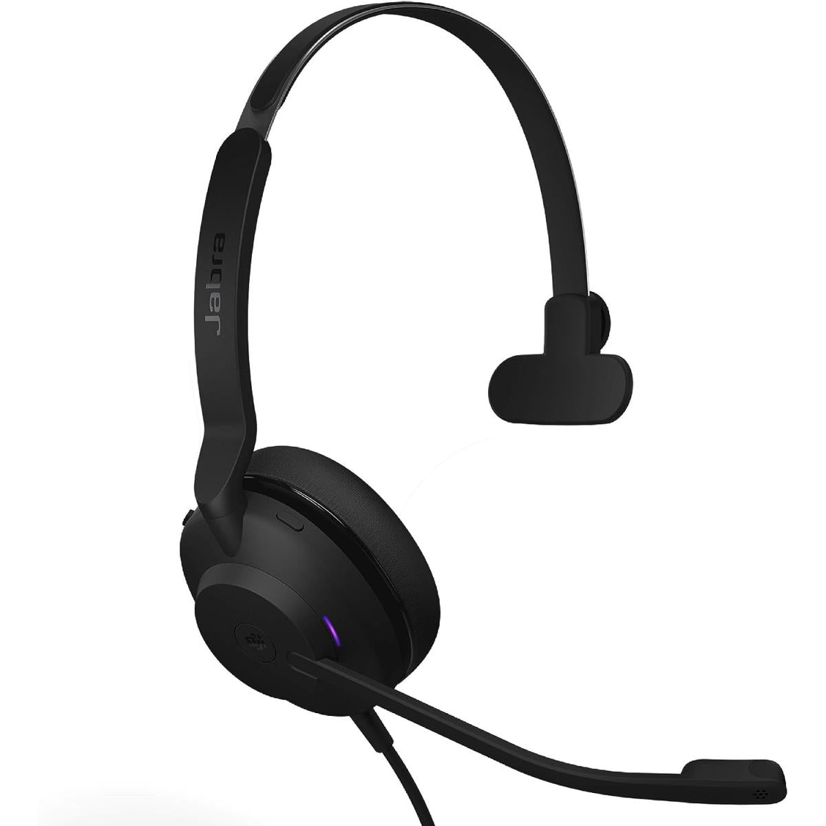 Jabra Evolve2 30 Ms Wired Usb C Mono Lightweight Portable Telephone Headset W/ 2 Built In Microphones All Day Comfort & Noise Isolation