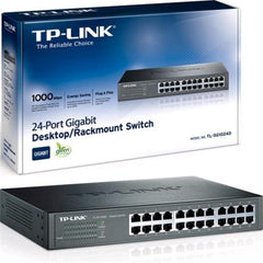 Tp Link Tl Sg1024d 24 Port Gigabit Ethernet Unmanaged Switch Plug And Play Fanless Desktop/rackmount - CompuMe