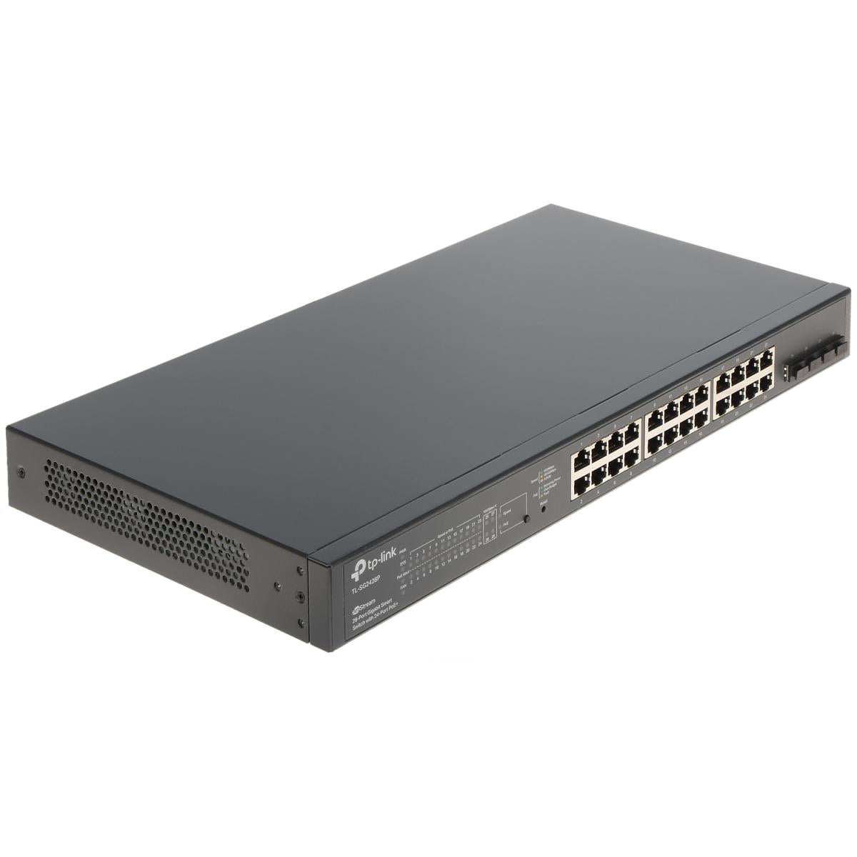 Tp Link Tl Sg2428p Jetstream 24 Port Gigabit Smart Managed Poe Switch 24 Poe+ Ports @250w & 4 Sfp Slots Omada Sdn Integrated - CompuMe