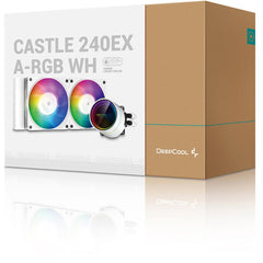 DEEPCOOL Castle 240EX A-RGB AIO Liquid Cooler Anti-Leak Technology - White