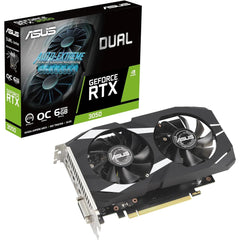 ASUS Dual GeForce RTX 3050 6GB GDDR6 OC Edition Axial-tech Fan Design 0dB Technology Steel Bracket