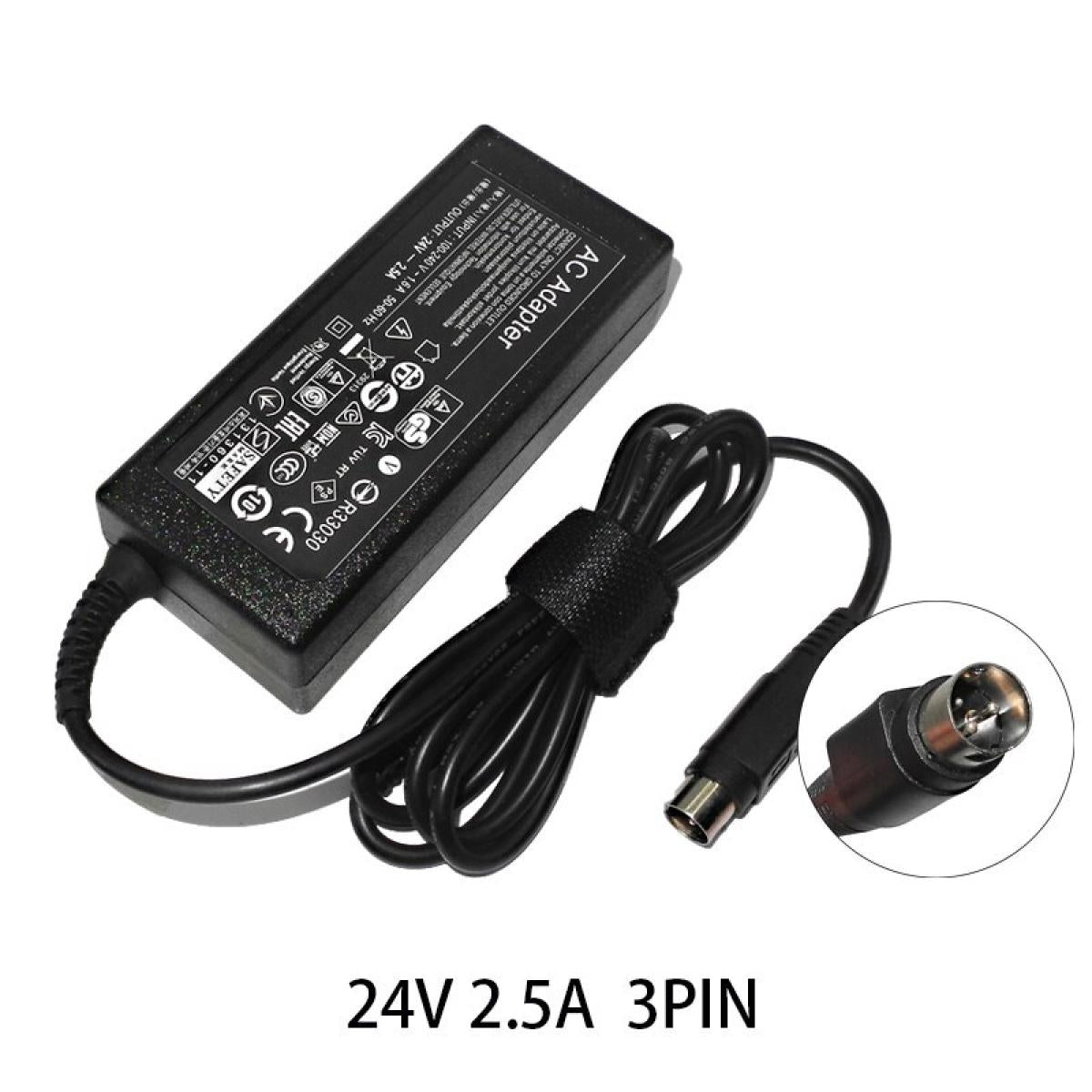 Power Charger (3 Pin / 24V – 2.5A) for POS Cash (Thermal) Printer