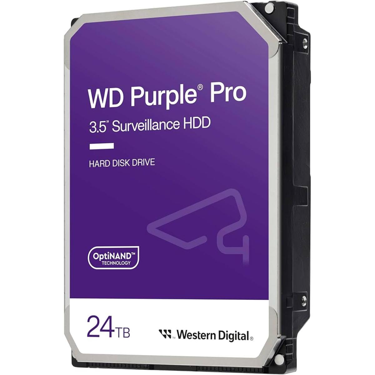 Western Digital 24TB WD Purple Pro Surveillance HDD SATA 6 Gb/s 7200 RPM 512 MB Cache