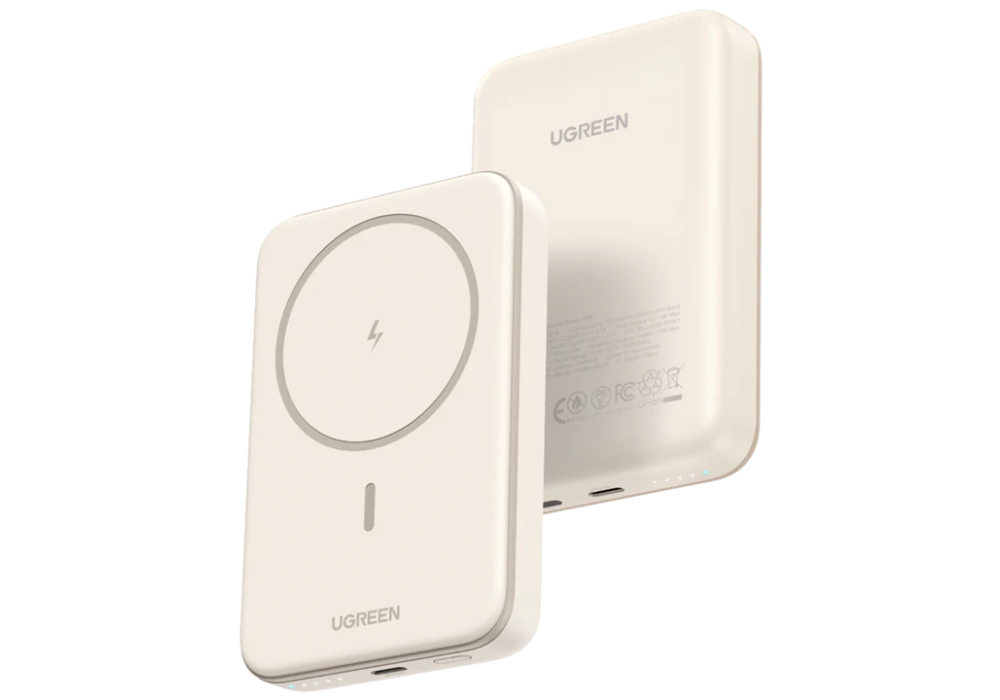 UGREEN PB561 10000mAh Mini Magnetic Wireless Power Bank 20W PD Wired + 15W Wireless