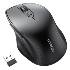 UGREEN MU101 Ergonomic Wireless Mouse Bluetooth & 2.4G Black Battery Version (25440)